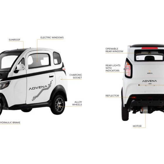 ADVENA – New fully enclosed electric moped by Veleco