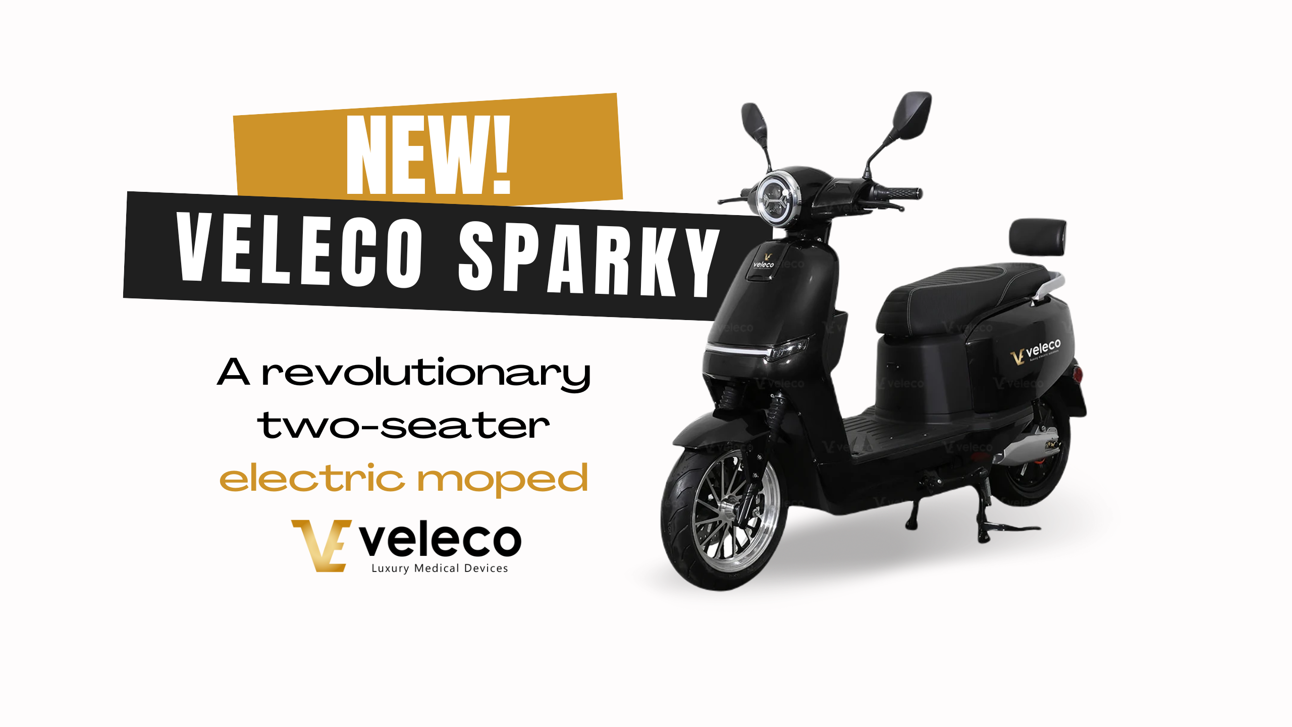 Veleco SPARKY - two-seater electric moped - new on offer - Veleco blog post
